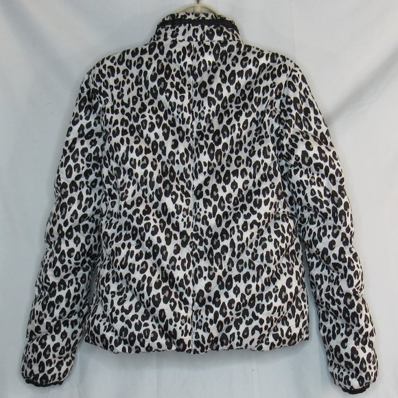 Bebe Women’s Cheetah Print Quilted Puffer Jacket Size S - Picture 3 of 12